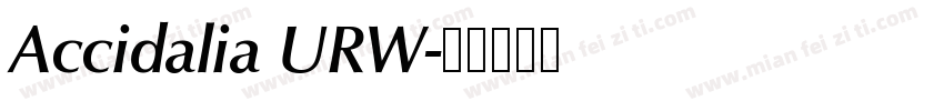 Accidalia URW字体转换